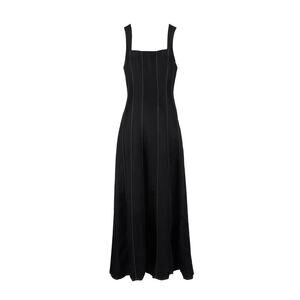 Sancia Sulisa Maxi Dress Stripe Sleeveless Linen Blend - Xs Black